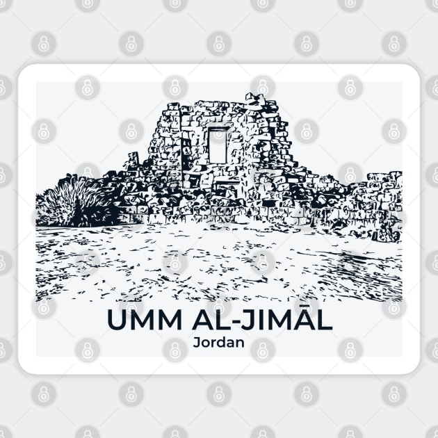 Umm Al-Jimāl - Jordan Magnet by Lakeric